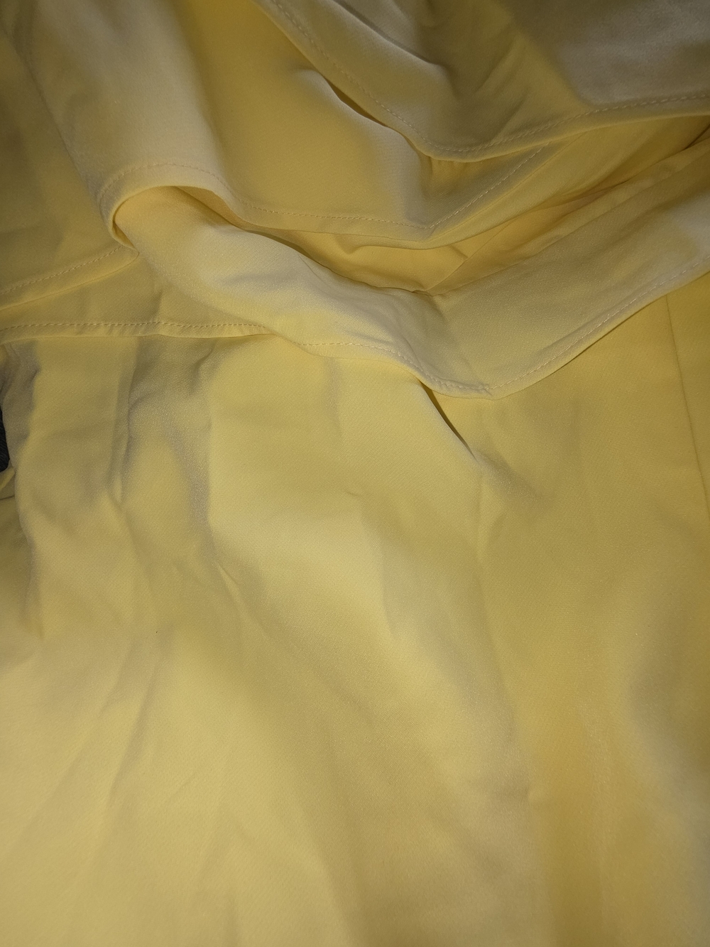 Fehaute One-Shoulder Yellow Ruffle Gown - Picture 4 of 6